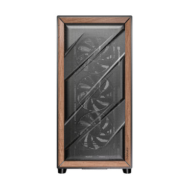 Antec FLUX ATX WOOD Mid Tower Gaming Chassis – Black