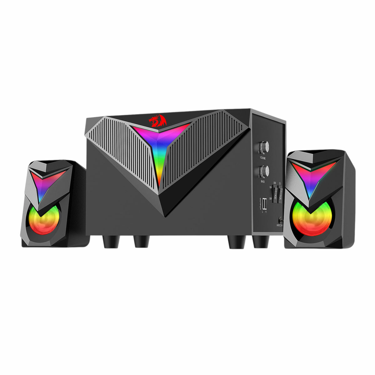 REDRAGON 2.1 Satellite Speaker TOCCATA RGB 11W Gaming Speaker - Black