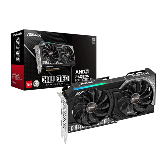 ASRock Radeon RX 9060 XT Challenger 16GB OC Graphics Card (RDNA™ 4, PCIe 5.0)